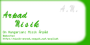 arpad misik business card
