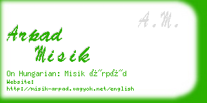 arpad misik business card